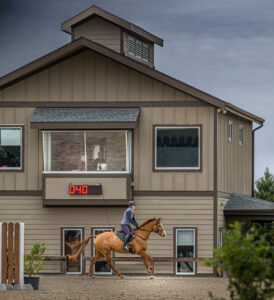 Audrey Wiggins riding Chantilly Rouge in the SJ division in Pipe Opener at Carolina Horse Park on 2025-02-15.